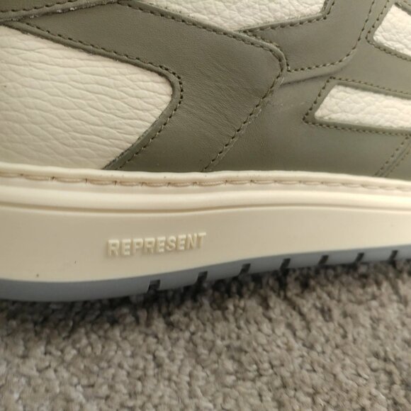 Represent Clo Reptor Low Mens Size 7.5 Shoes Khaki Cream Skater Sneakers - Picture 6 of 9